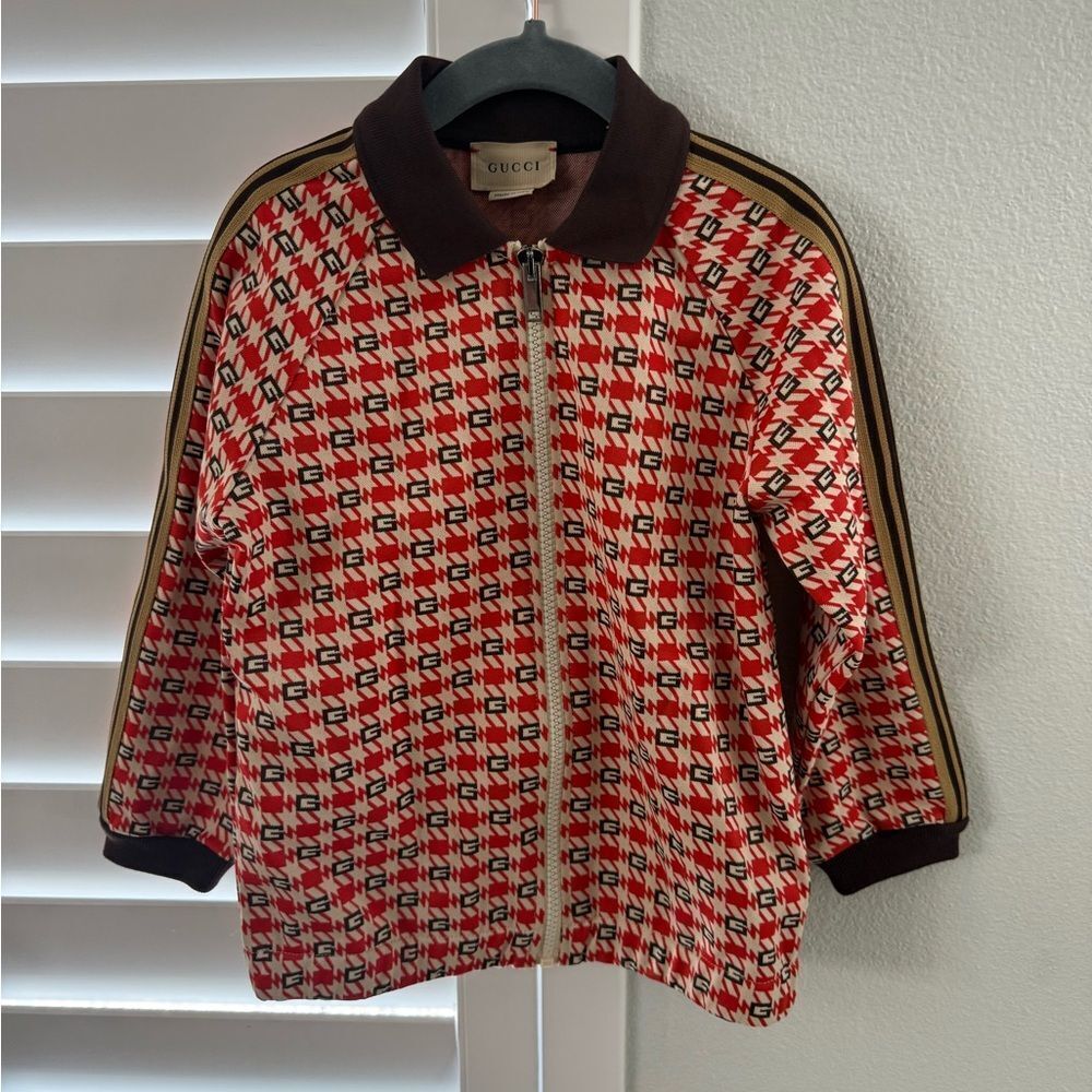 Brand new with tags Gucci Brown and Red Gg logo  Jacket kids size 3